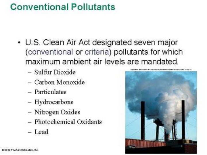 What are considered conventional pollutants?