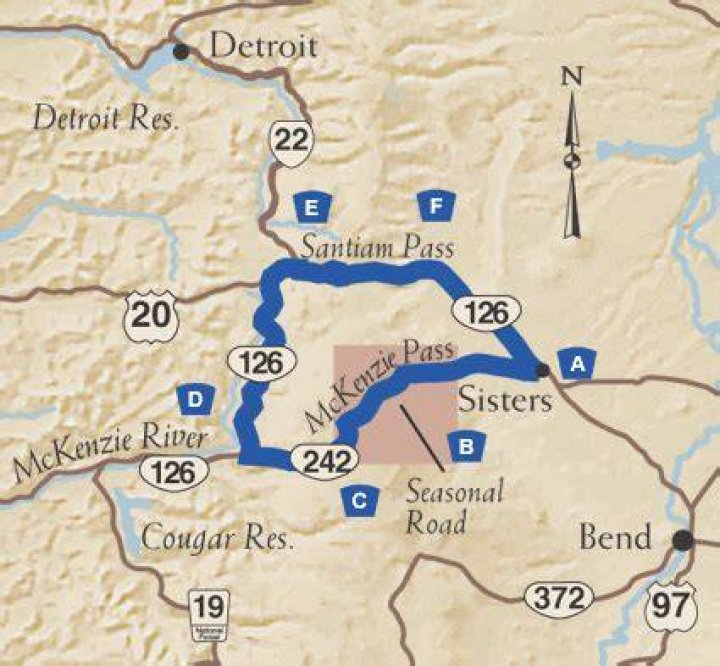 Where is Santiam Pass in Oregon?